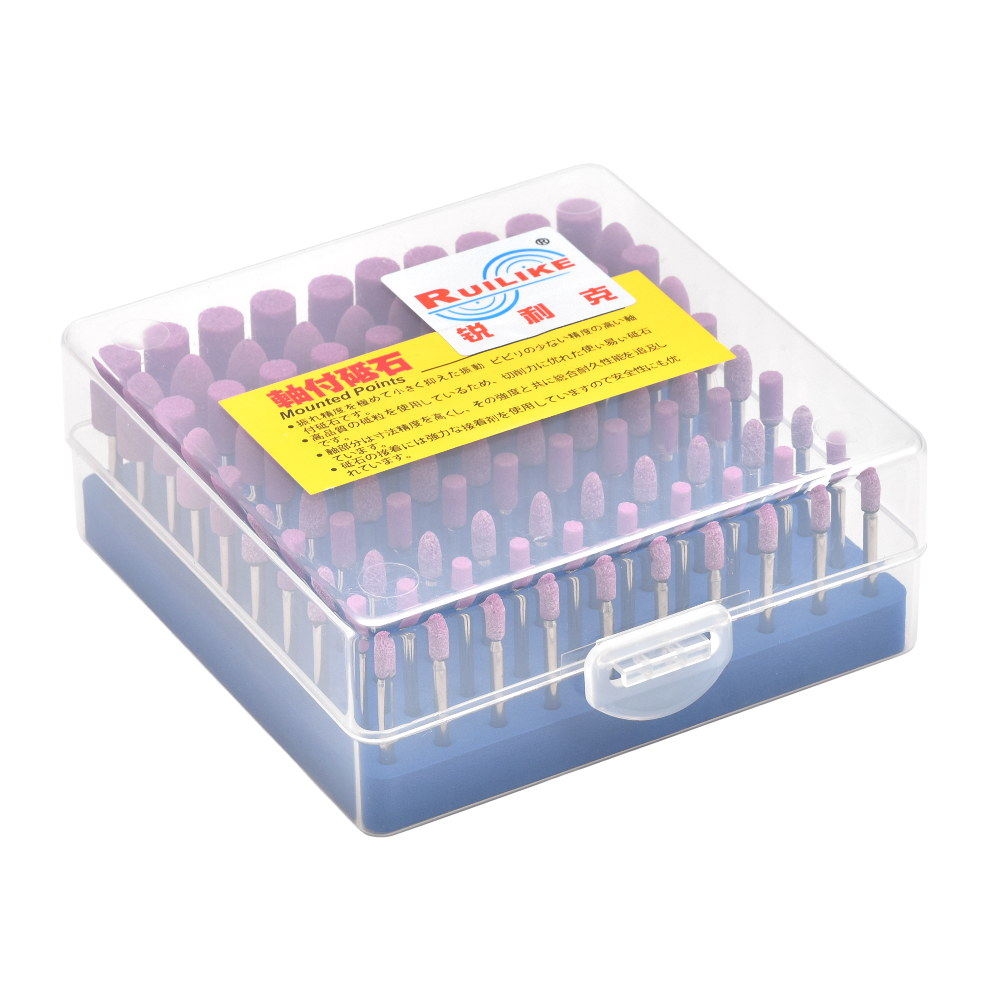 RUILIKE Mounted Points Corundum Abrasive Mounted Points pink Grinding Head - Image 3