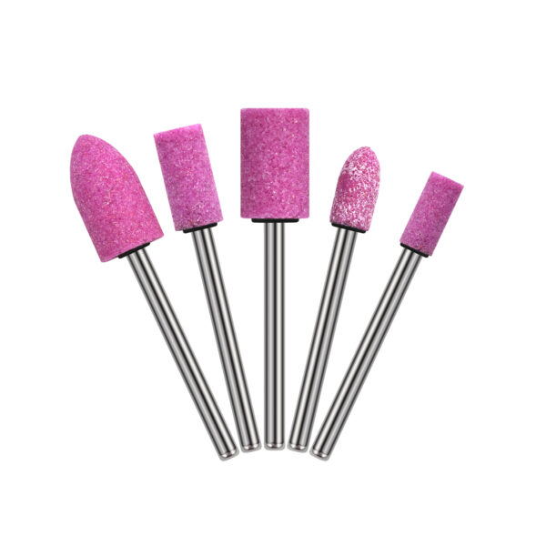 RUILIKE Mounted Points Corundum Abrasive Mounted Points pink Grinding Head