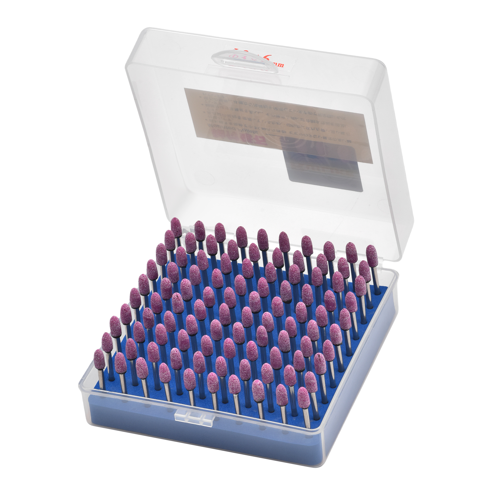 RUILIKE Pink Bullet-shaped Abrasive Material with 3mm Handle - Image 2