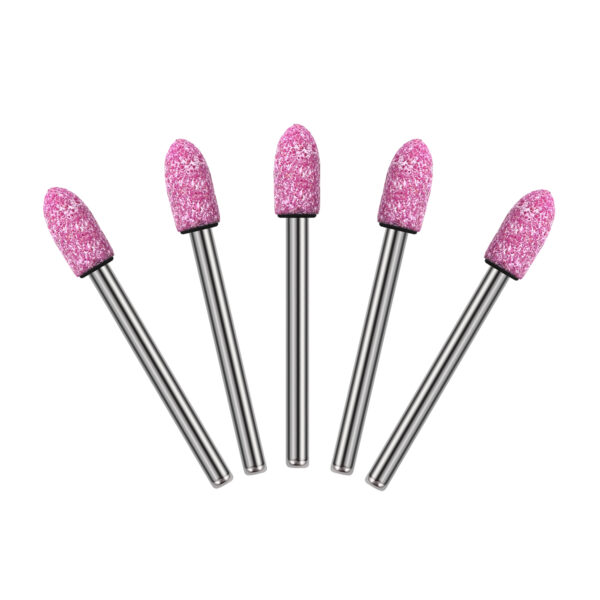 RUILIKE Pink Bullet-shaped Abrasive Material with 3mm Handle