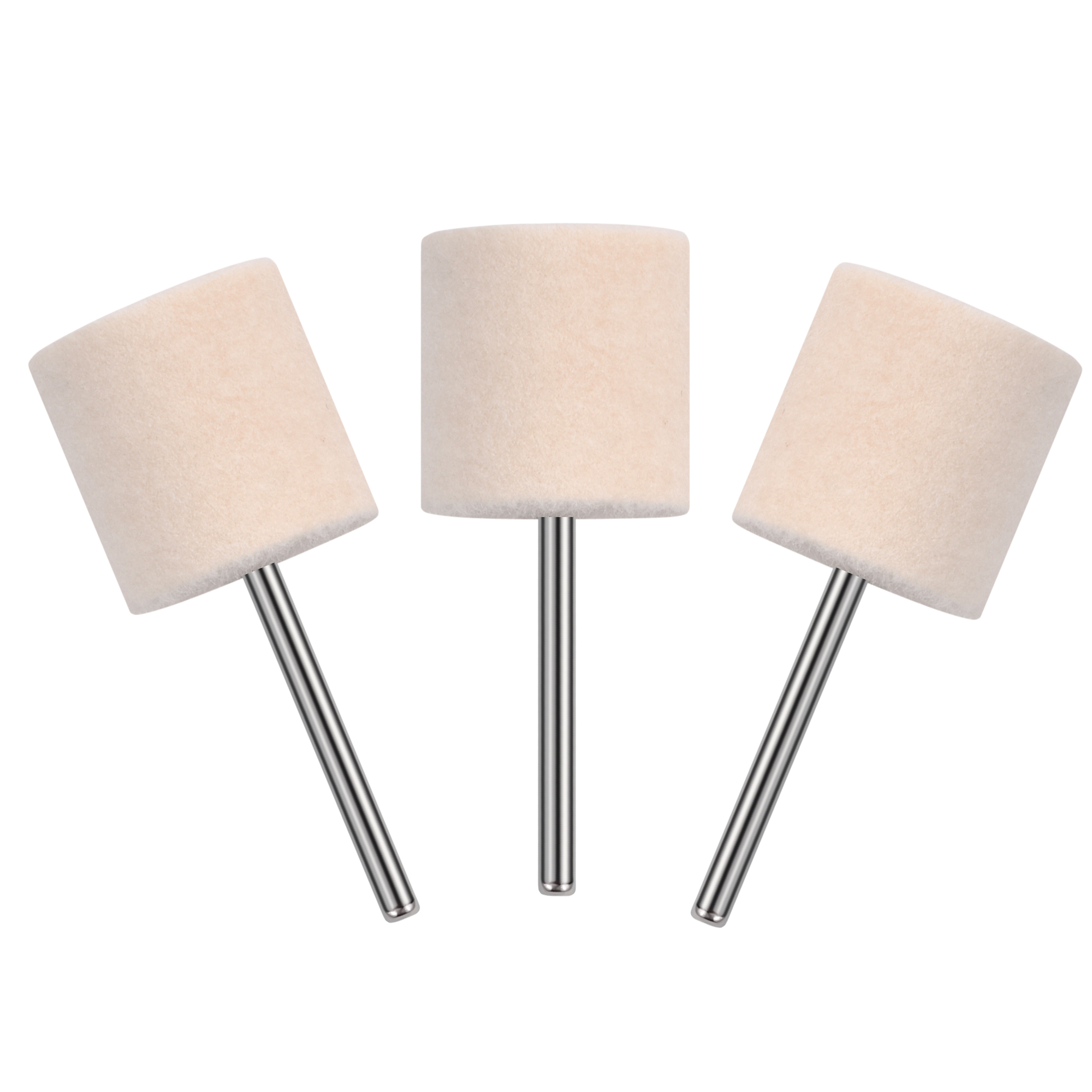 Wool wheel with handle square cylinder 20*20mm shank 3mm - Image 1