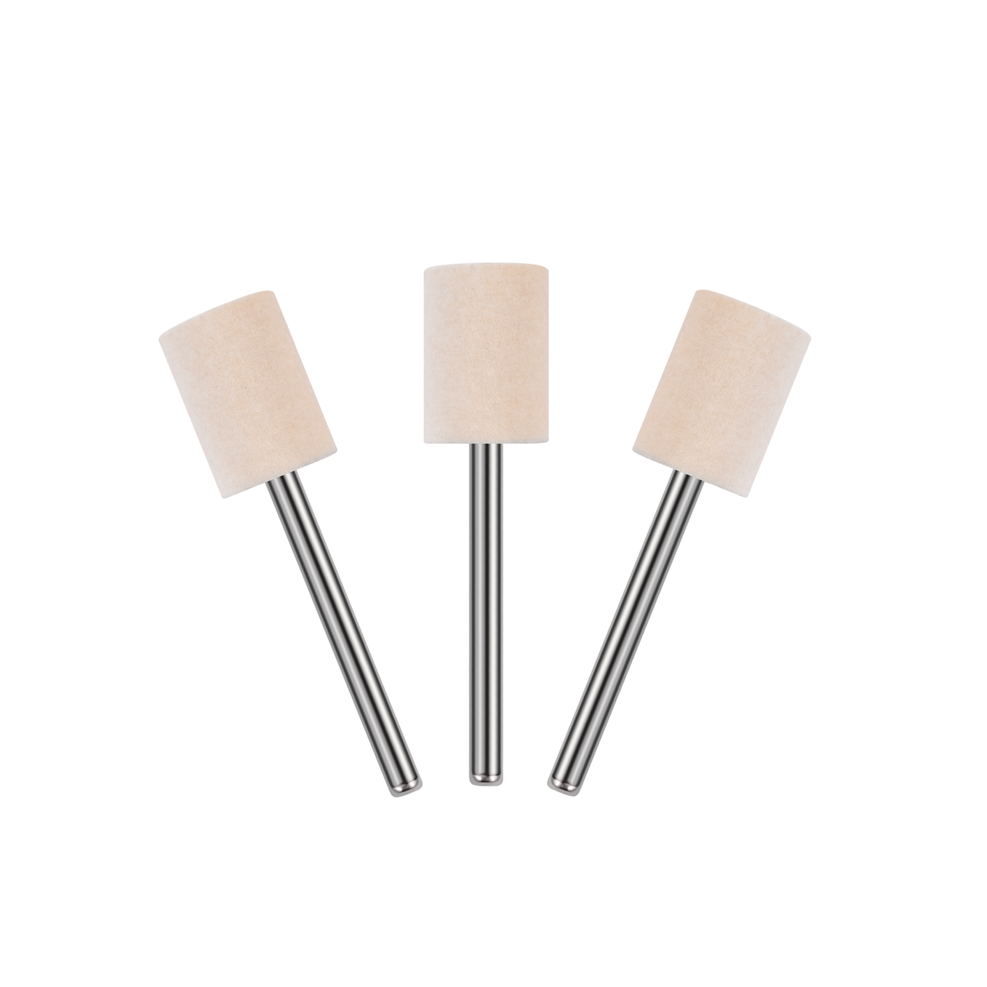 Wool wheel with handle square cylinder 10*14mm shank 3mm - Image 1