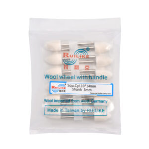 Wool wheel with handle square cylinder 10*14mm shank 3mm - Image 2