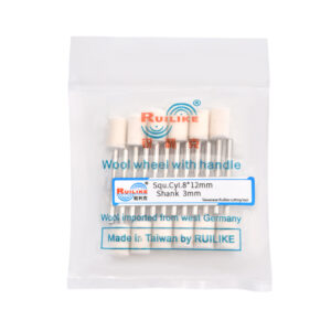 Wool wheel with handle square cylinder 8*12mm shank 3mm - Image 2