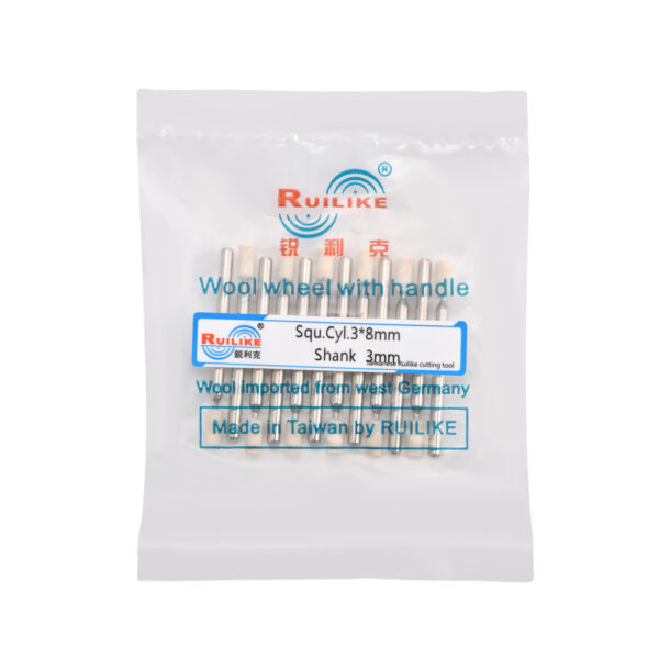 Wool wheel with handle square cylinder 3*8mm shank 3mm