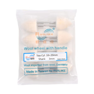 Wool wheel with handle square cylinder 18*20mm shank 3mm - Image 2