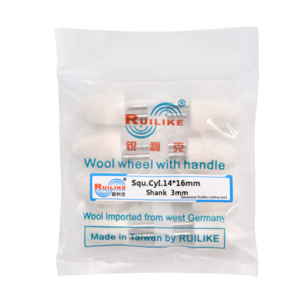 Wool wheel with handle square cylinder 14*16mm shank 3mm