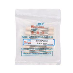 Wool wheel with handle square cylinder 6*10mm shank 3mm - Image 2
