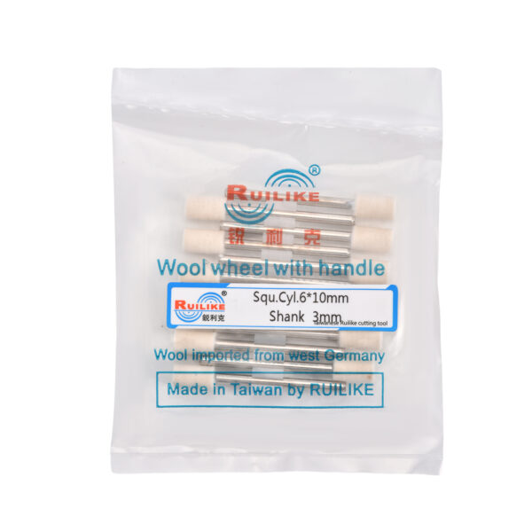 Wool wheel with handle square cylinder 6*10mm shank 3mm